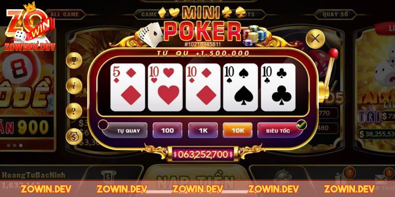 Một số thông tin cơ bản về mini poker