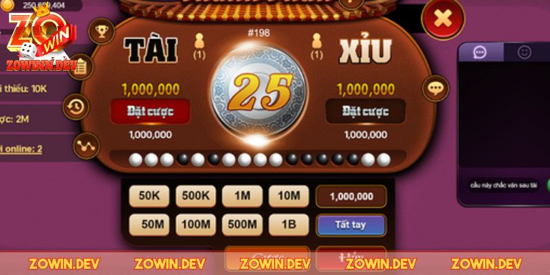 Cơ chế tài xỉu quy luật tổng điểm chuẩn