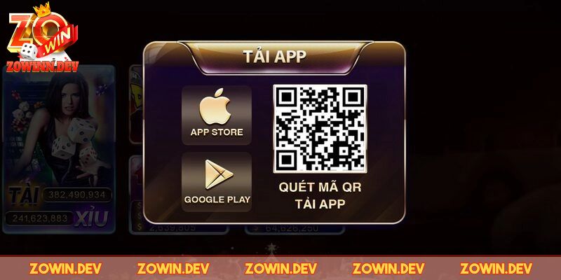 Tải app của cổng game về ngay thiết bị